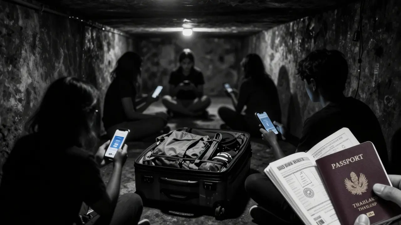 Shadowy figures in private Dubai apartments use encrypted devices, symbolizing hidden relationships.